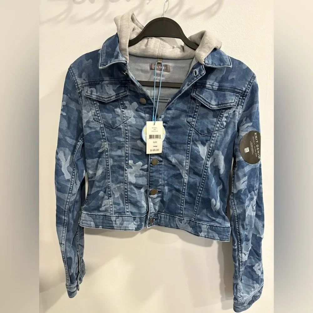 DL1961 Kids Blue Camo Jean Jacket Youth/juniors